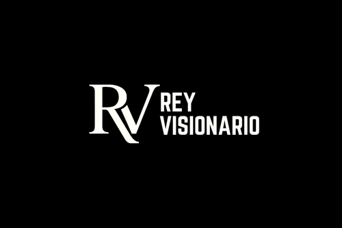 RV Rey Visionario - Blanco sobre Negro